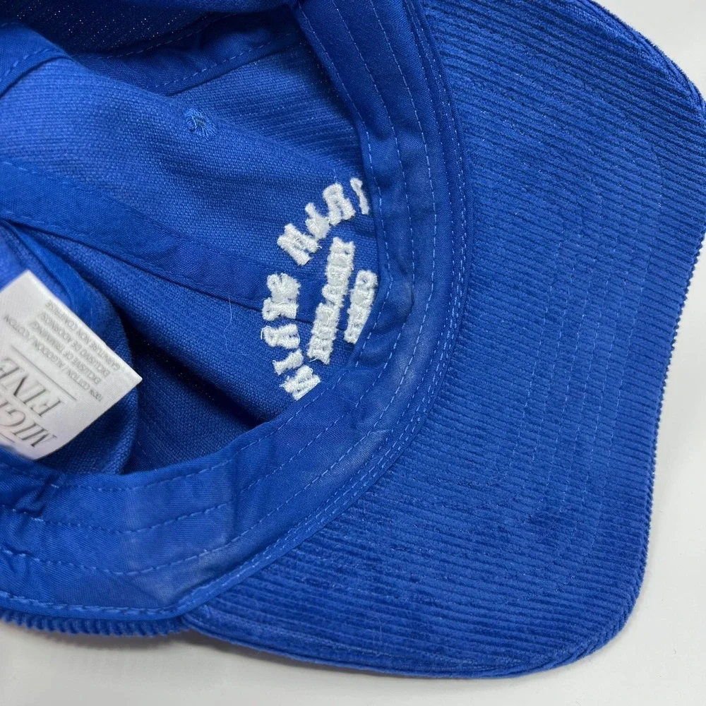Palm Springs Health Club Corduroy Hat Cap Strapback Adjustable Blue Embroidered